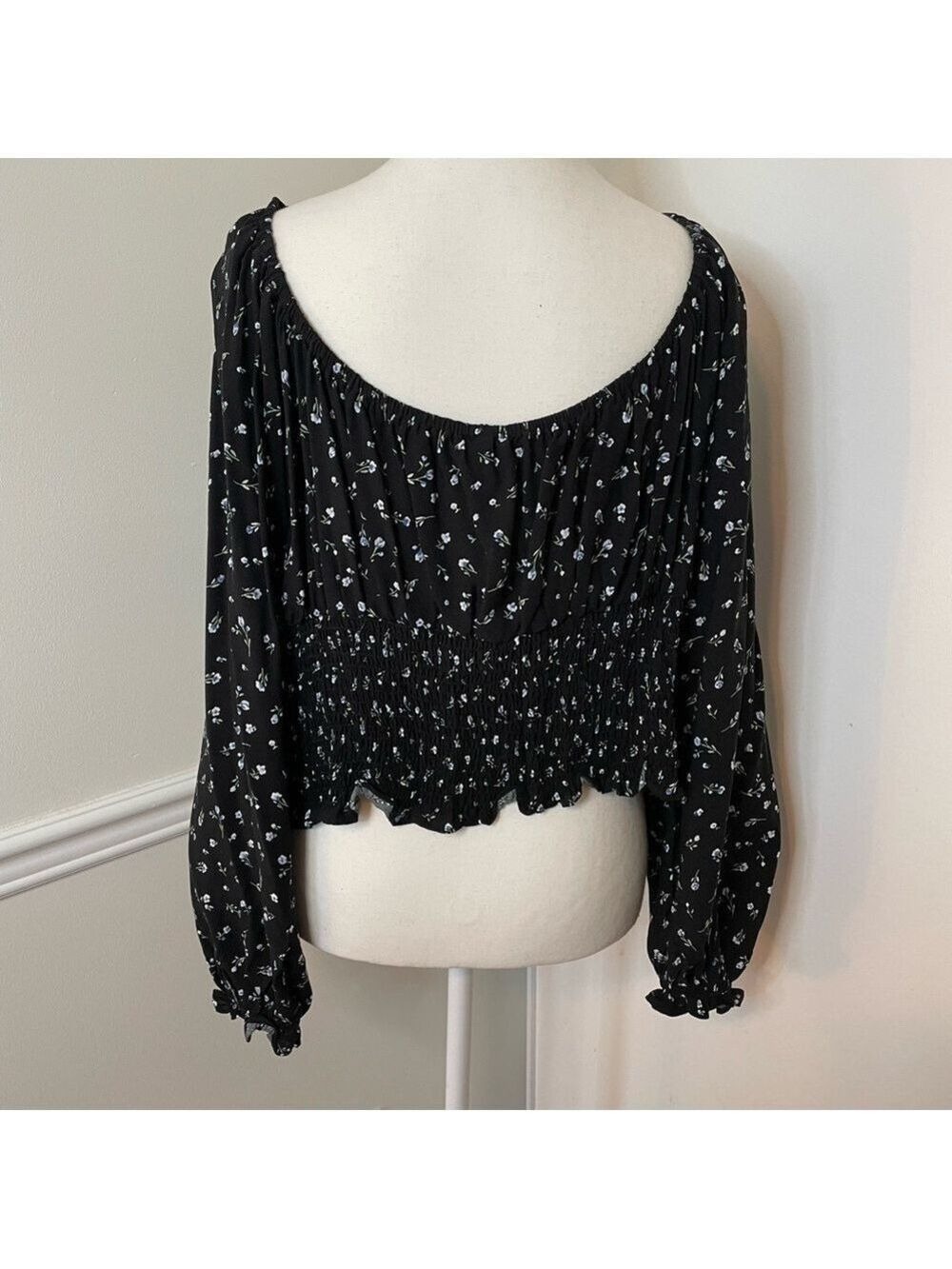 H&M Smocked Floral Blouse XXL - Picture 5 of 13